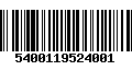 Código de Barras 5400119524001