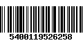 Código de Barras 5400119526258