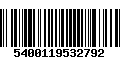 Código de Barras 5400119532792