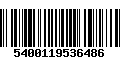 Código de Barras 5400119536486