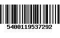 Código de Barras 5400119537292