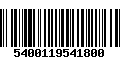 Código de Barras 5400119541800