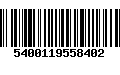 Código de Barras 5400119558402