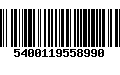 Código de Barras 5400119558990