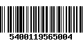 Código de Barras 5400119565004