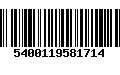 Código de Barras 5400119581714