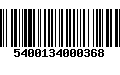 Código de Barras 5400134000368