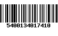 Código de Barras 5400134017410