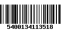 Código de Barras 5400134113518