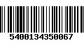 Código de Barras 5400134350067