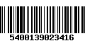 Código de Barras 5400139023416