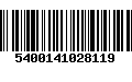 Código de Barras 5400141028119