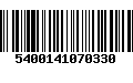 Código de Barras 5400141070330