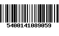 Código de Barras 5400141089059