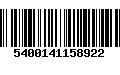 Código de Barras 5400141158922