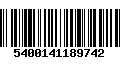 Código de Barras 5400141189742