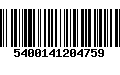 Código de Barras 5400141204759