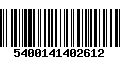 Código de Barras 5400141402612