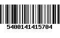 Código de Barras 5400141415704