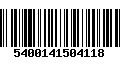 Código de Barras 5400141504118