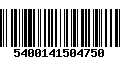 Código de Barras 5400141504750