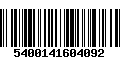 Código de Barras 5400141604092