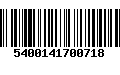 Código de Barras 5400141700718