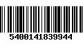 Código de Barras 5400141839944