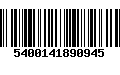 Código de Barras 5400141890945