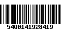 Código de Barras 5400141928419