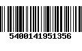 Código de Barras 5400141951356