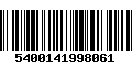 Código de Barras 5400141998061