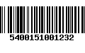 Código de Barras 5400151001232