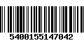 Código de Barras 5400155147042