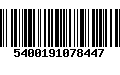 Código de Barras 5400191078447