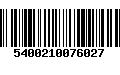 Código de Barras 5400210076027