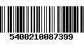 Código de Barras 5400210087399