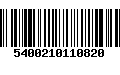 Código de Barras 5400210110820