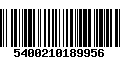 Código de Barras 5400210189956