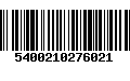 Código de Barras 5400210276021