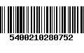 Código de Barras 5400210280752