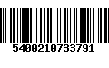 Código de Barras 5400210733791