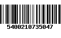 Código de Barras 5400210735047