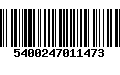 Código de Barras 5400247011473