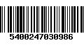 Código de Barras 5400247030986