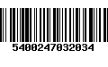 Código de Barras 5400247032034