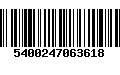 Código de Barras 5400247063618