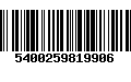 Código de Barras 5400259819906