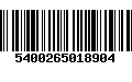 Código de Barras 5400265018904