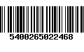 Código de Barras 5400265022468